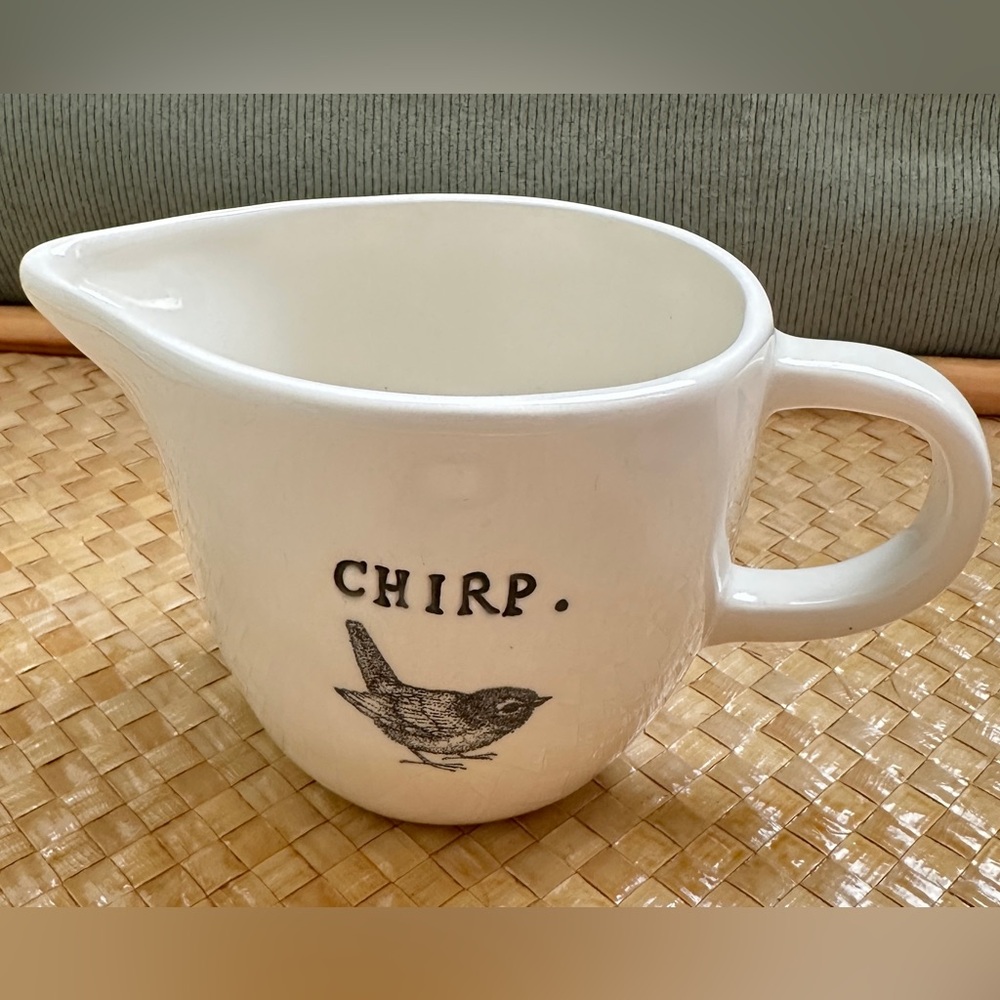 HTF Rae Dunn Artisan Collection CHIRP Creamer with Handle Bird